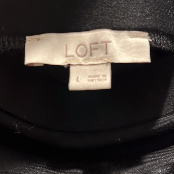 Black Flounce Pencil Skirt - LOFT, Large - Picture 2 of 2